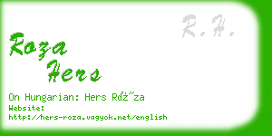 roza hers business card